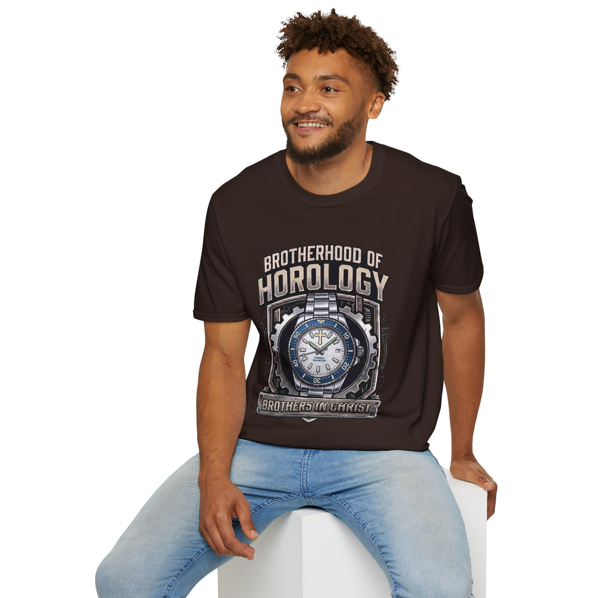 Brotherhood of Horology Heavyweight Graphic Tee – The Frost & Navy Edition