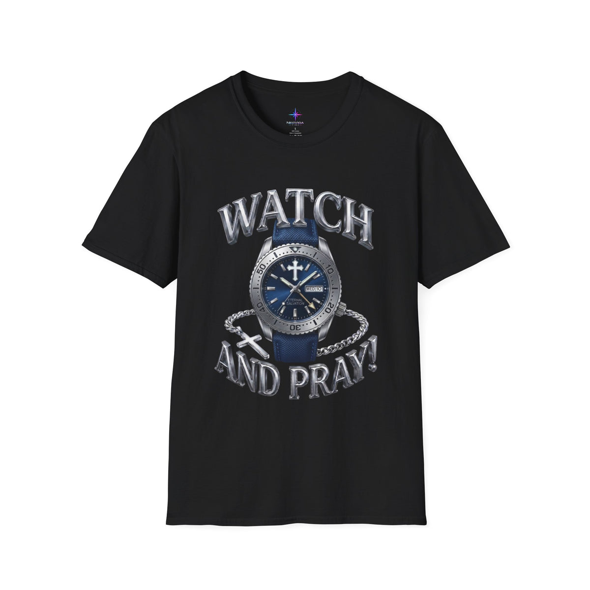 Watch and Pray! Heavyweight Graphic Tee – The Tactical Navy Edition