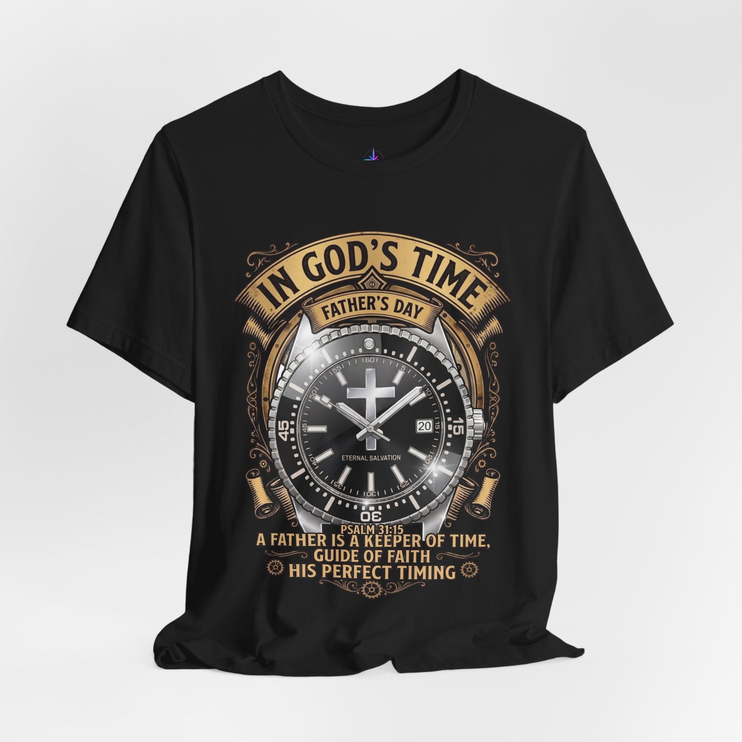 Father's Day In God's Time Watch Lover Diver T-shirt | Christian Faith Tee