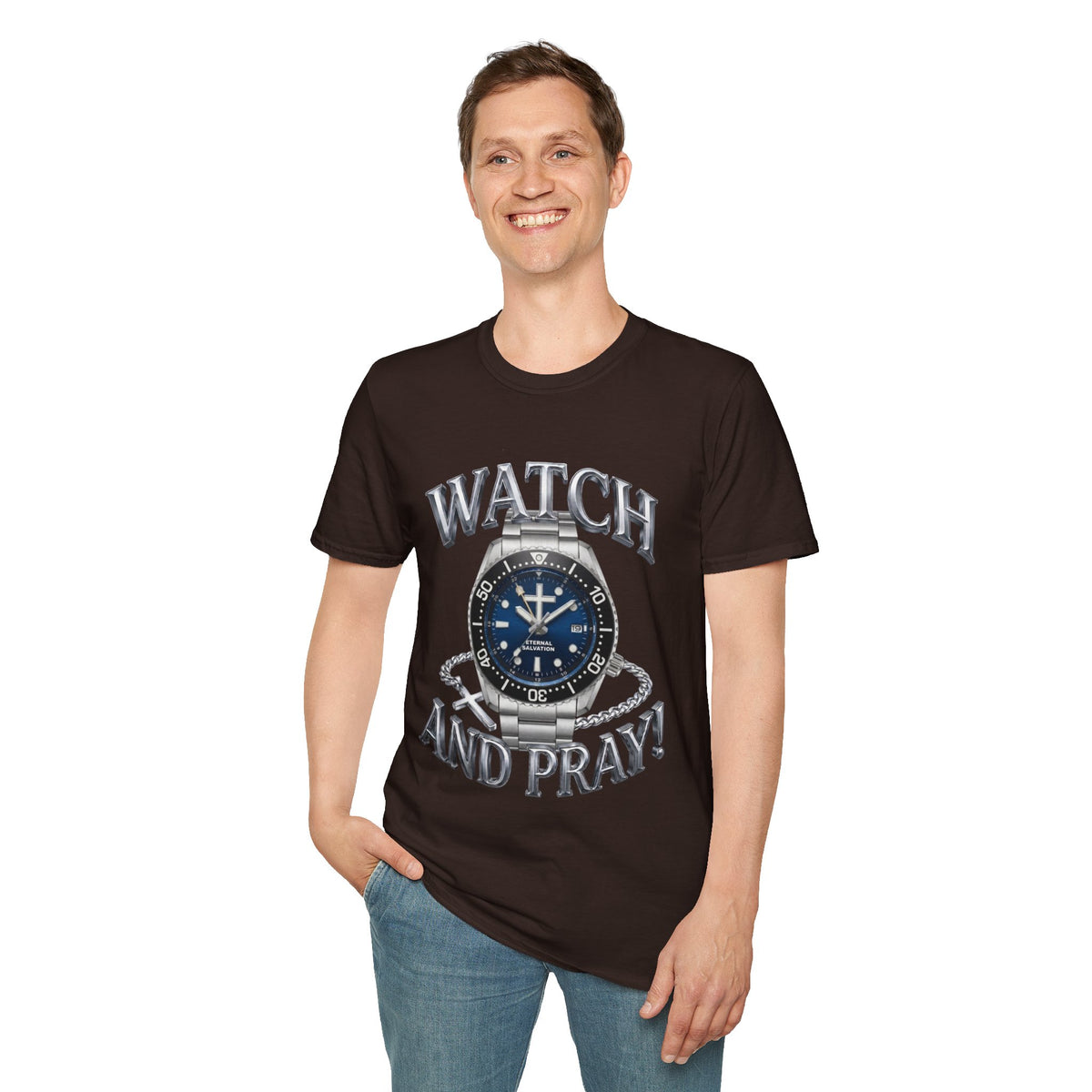 Watch and Pray! Heavyweight Graphic Tee – The GMT Sunburst Edition