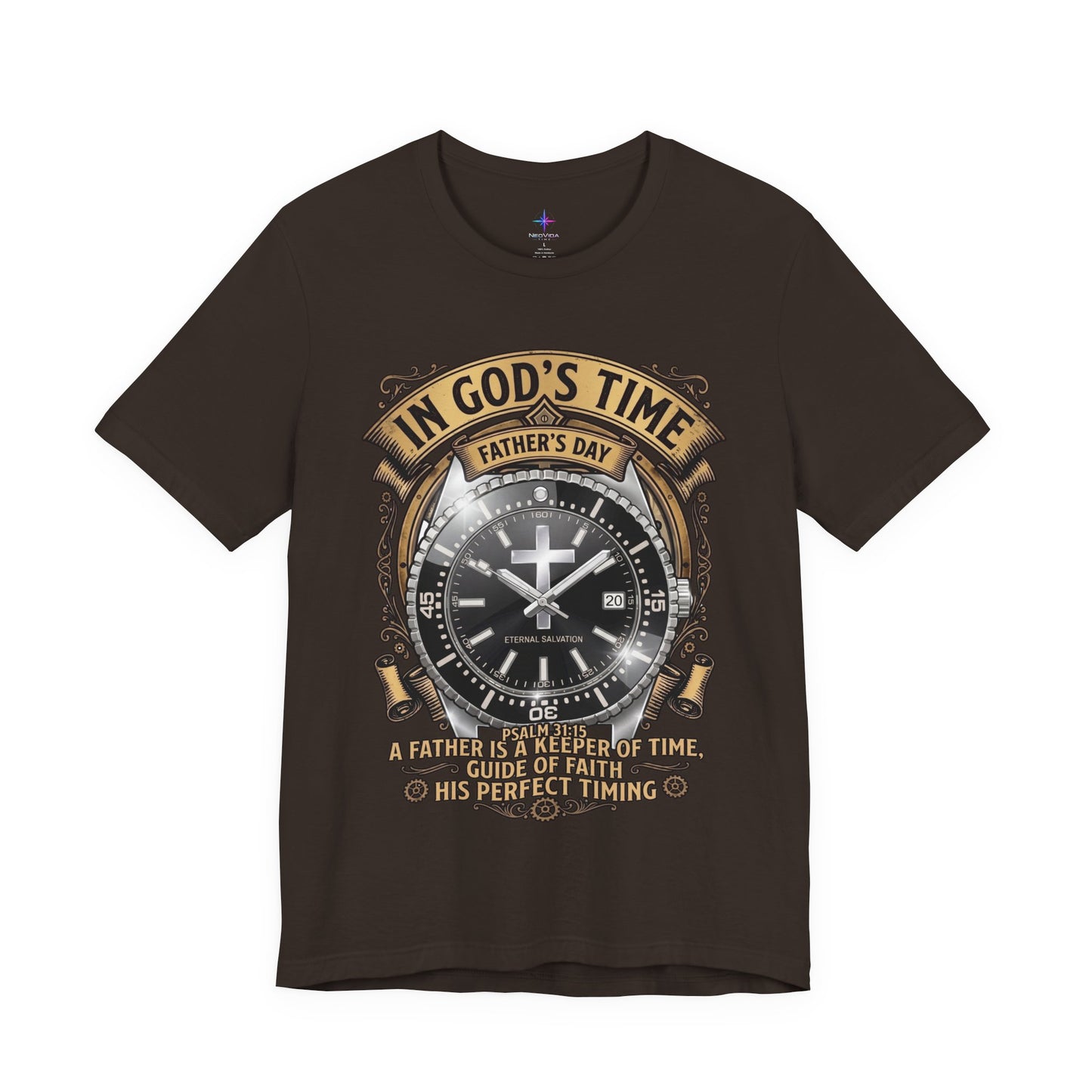 Father's Day In God's Time Watch Lover Diver T-shirt | Christian Faith Tee