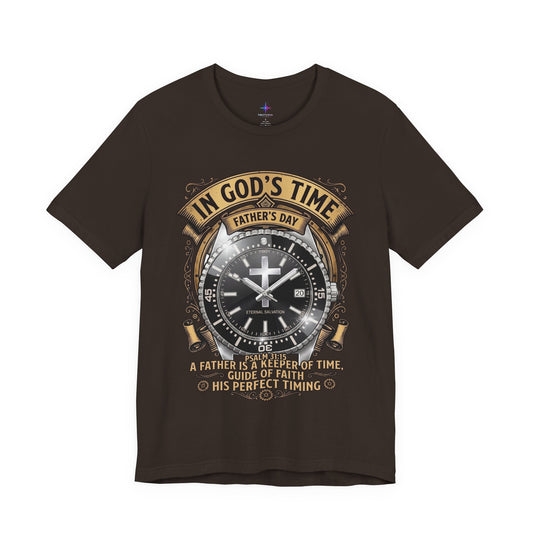 Father's Day In God's Time Watch Lover Diver T-shirt | Christian Faith Tee