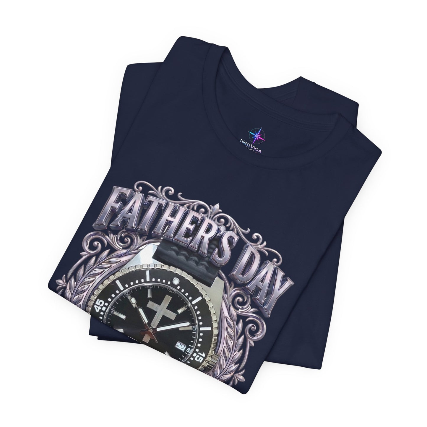 Father's Day His Timing Is Perfect Christian Black Dive Watch Lover T-Shirt | Legacy of Faith
