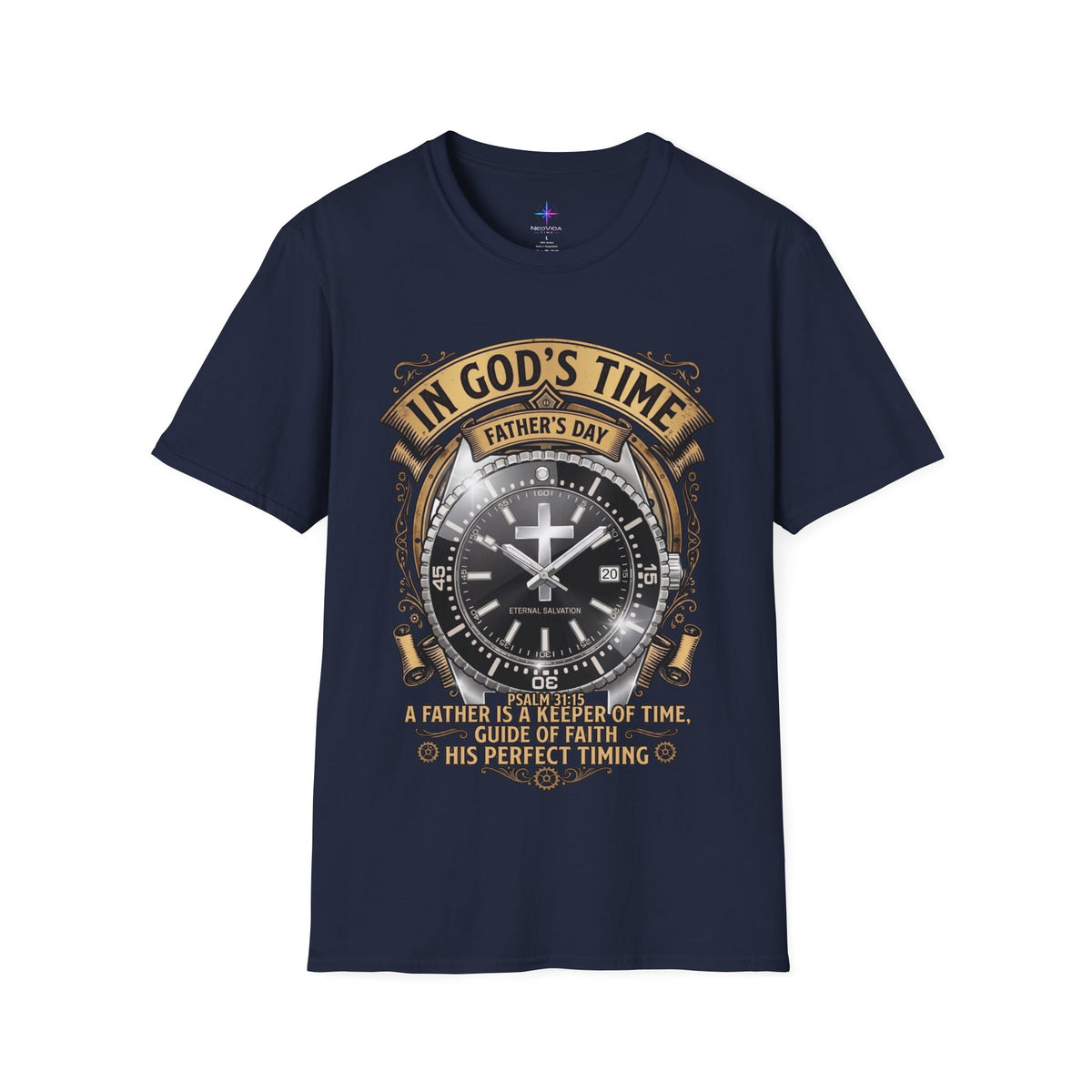 Father's Day In God's Time Watch Lover Diver T-shirt | Christian Faith Tee