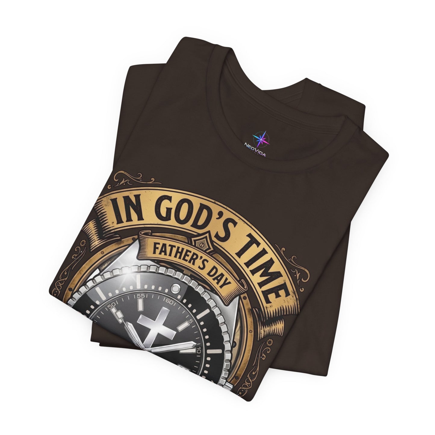 Father's Day In God's Time Watch Lover Diver T-shirt | Christian Faith Tee