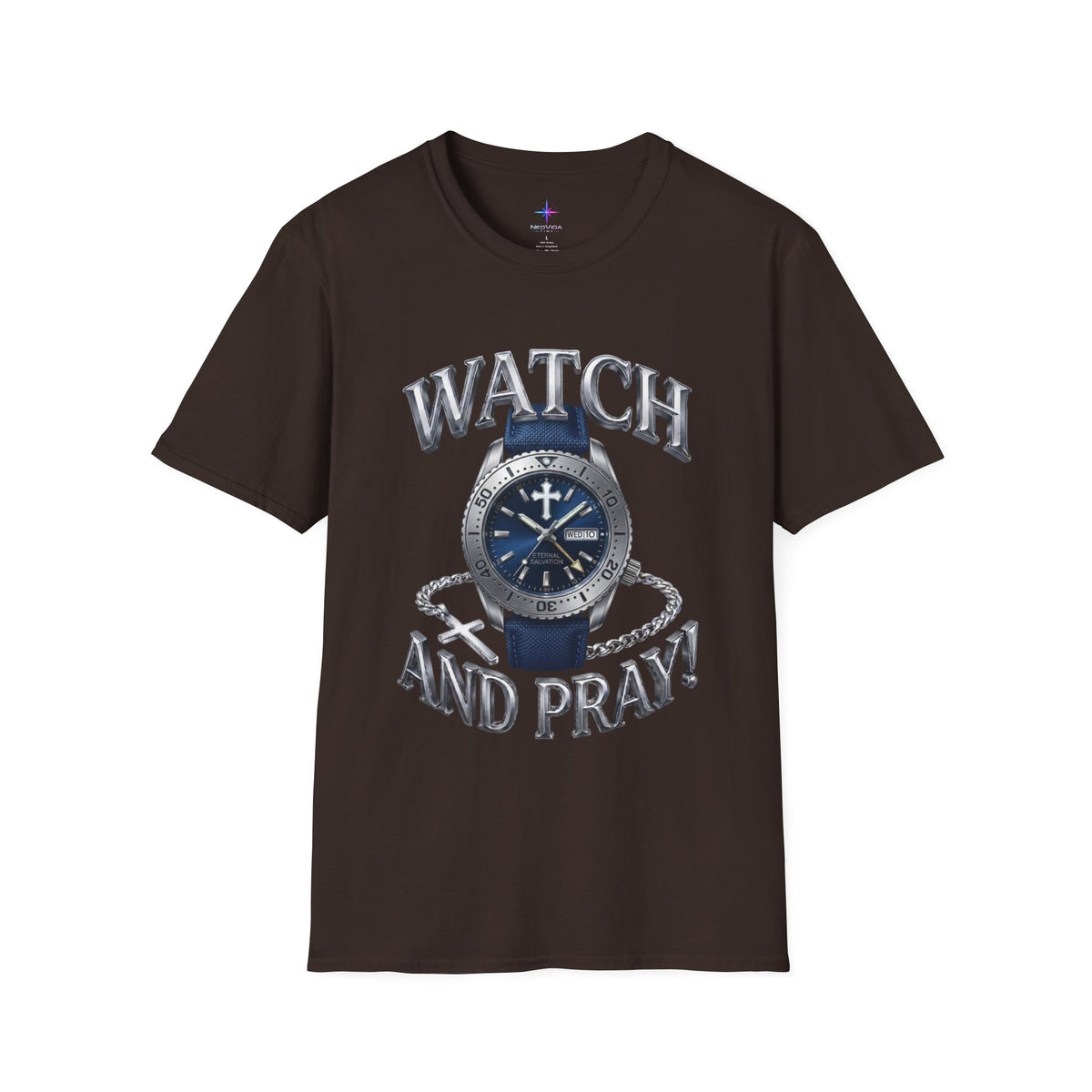 Watch and Pray! Heavyweight Graphic Tee – The Tactical Navy Edition