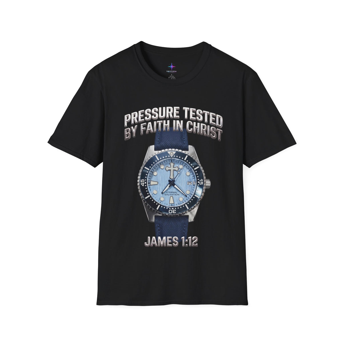 Pressure Tested by Faith In Christ Heavyweight Tee – Ice Wave Diver Edition
