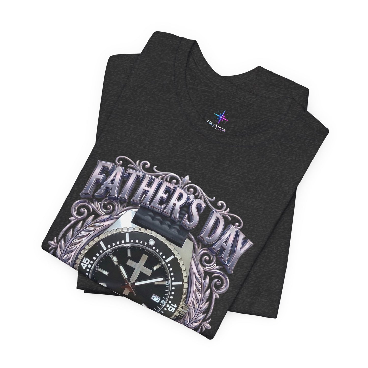 Father's Day His Timing Is Perfect Christian Black Dive Watch Lover T-Shirt | Legacy of Faith