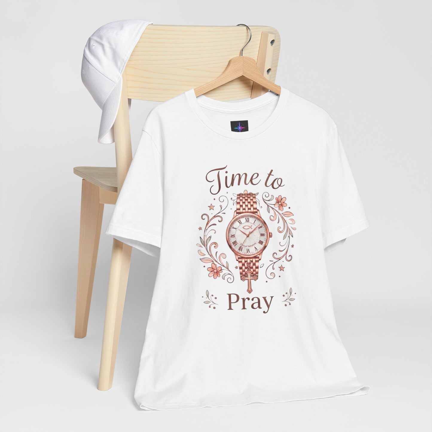 Time To Pray Ladies Watch Lover T-Shirt | Christian Graphic Tee