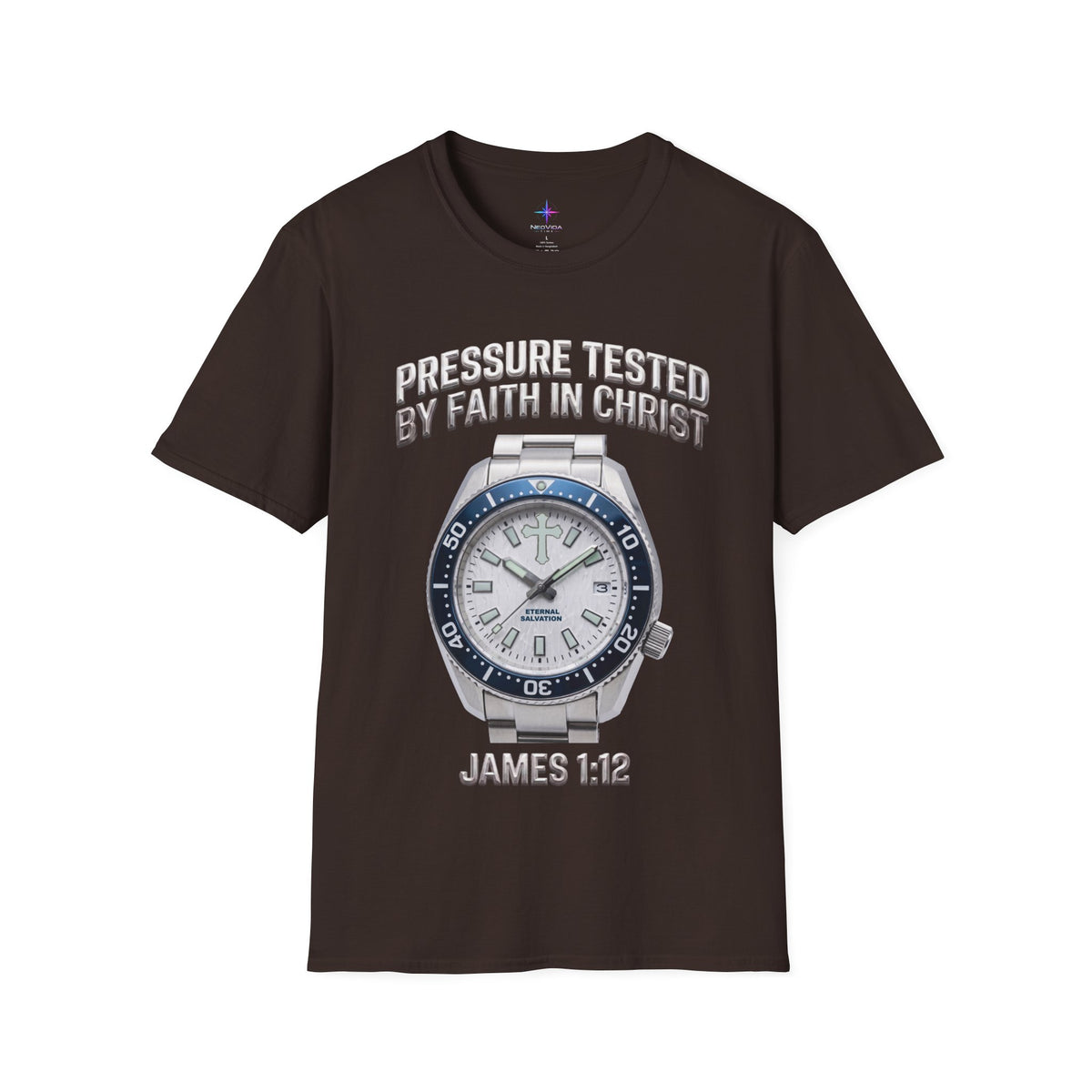 Pressure Tested by Faith In Christ Heavyweight Tee – Frost White Birch Edition