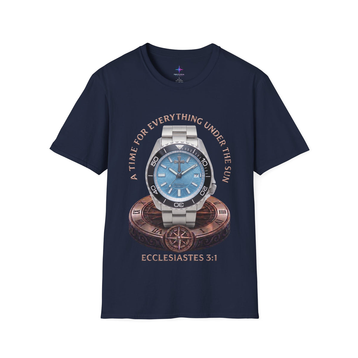 A Time for Everything Sky Blue Diver Graphic T-Shirt