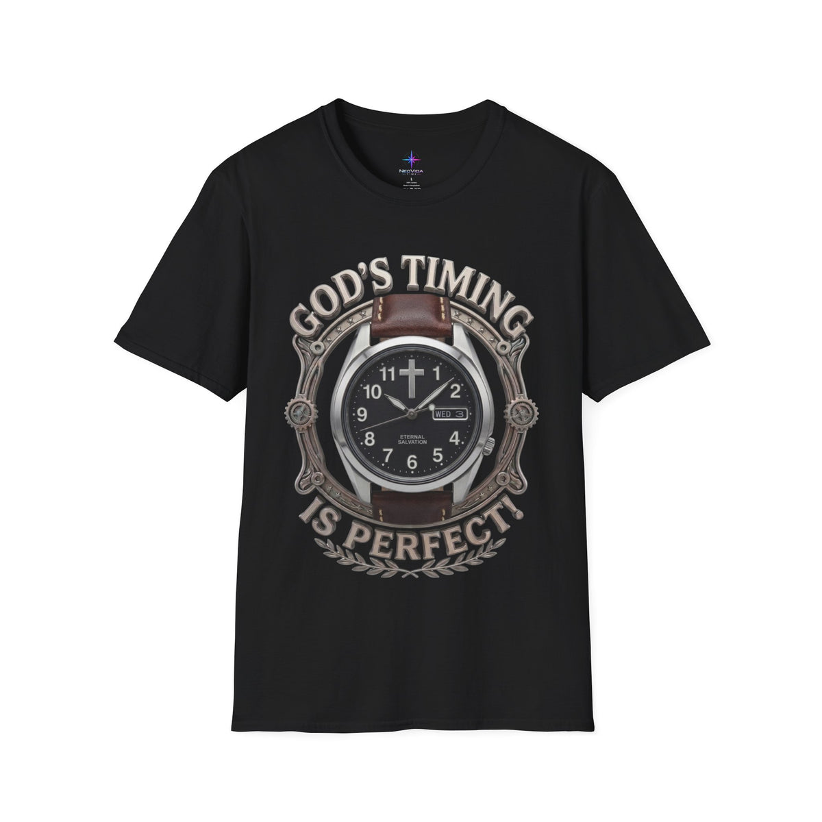 God's Timing Is Perfect Field Watch Graphic T-Shirt
