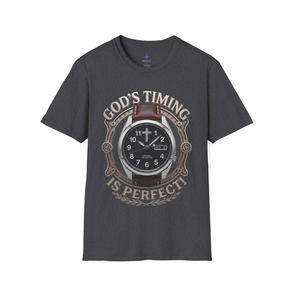 God's Timing Is Perfect Field Watch Graphic T-Shirt