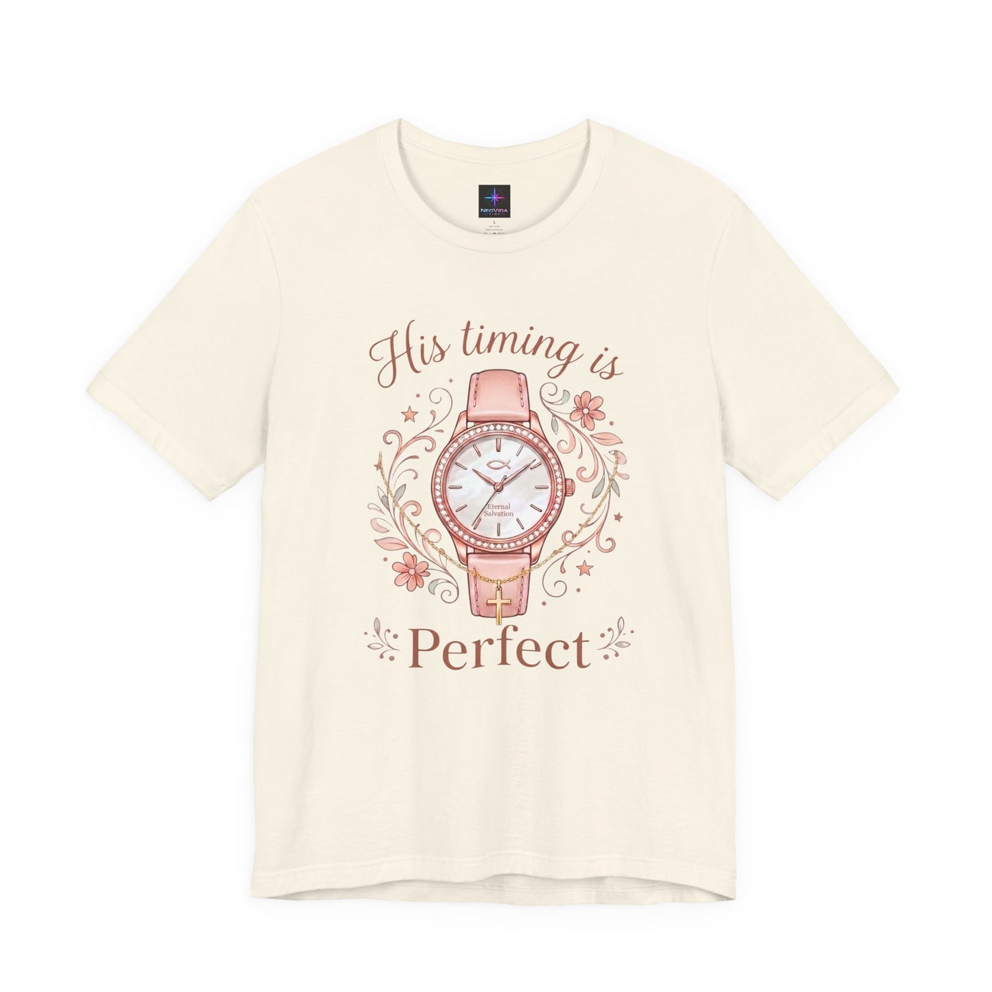 His Timing Is Perfect Ladies Watch Lover T-Shirt | Christian Graphic Tee
