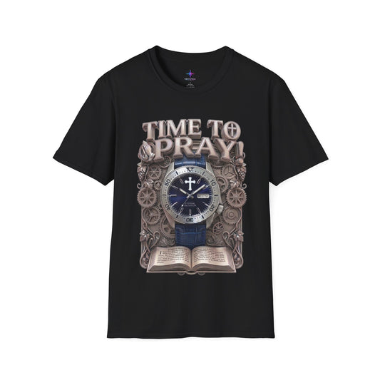 Time to Pray Classic Diver Graphic T-Shirt