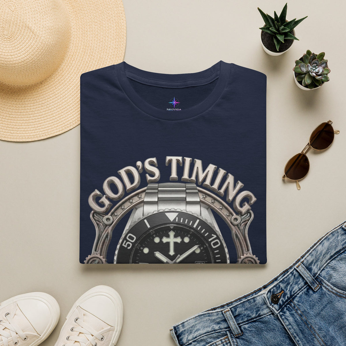 God's Timing Is Perfect Classic Diver Watch Graphic T-Shirt
