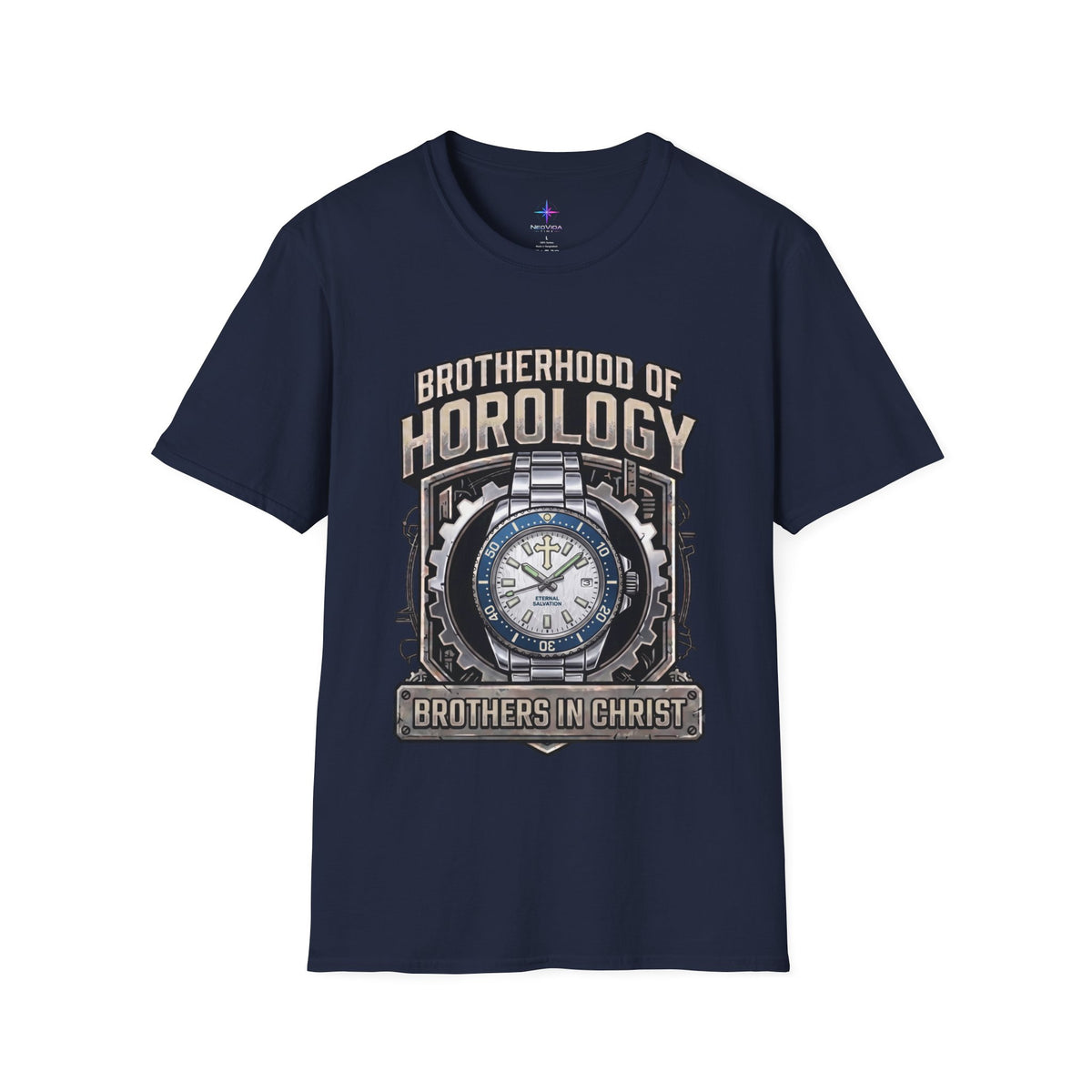 Brotherhood of Horology Heavyweight Graphic Tee – The Frost & Navy Edition