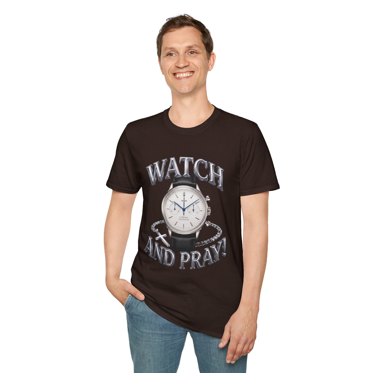 Watch and Pray! Heavyweight Graphic Tee – The Chronograph Edition