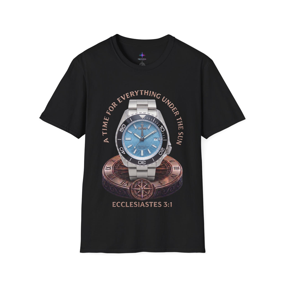 A Time for Everything Sky Blue Diver Graphic T-Shirt