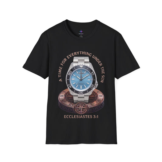 A Time for Everything Sky Blue Diver Graphic T-Shirt