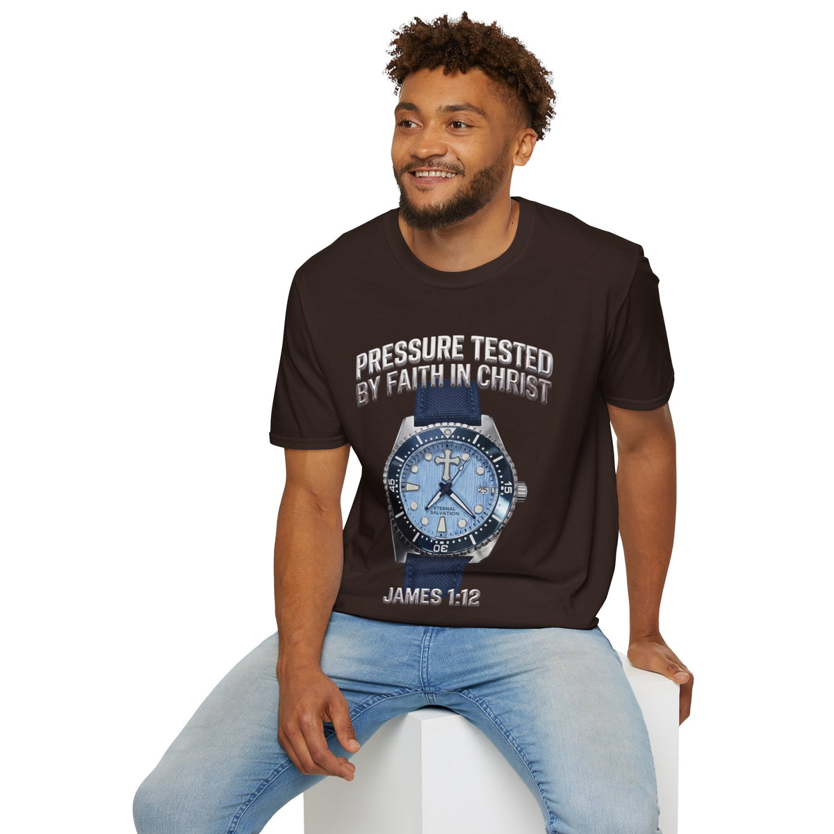 Pressure Tested by Faith In Christ Heavyweight Tee – Ice Wave Diver Edition