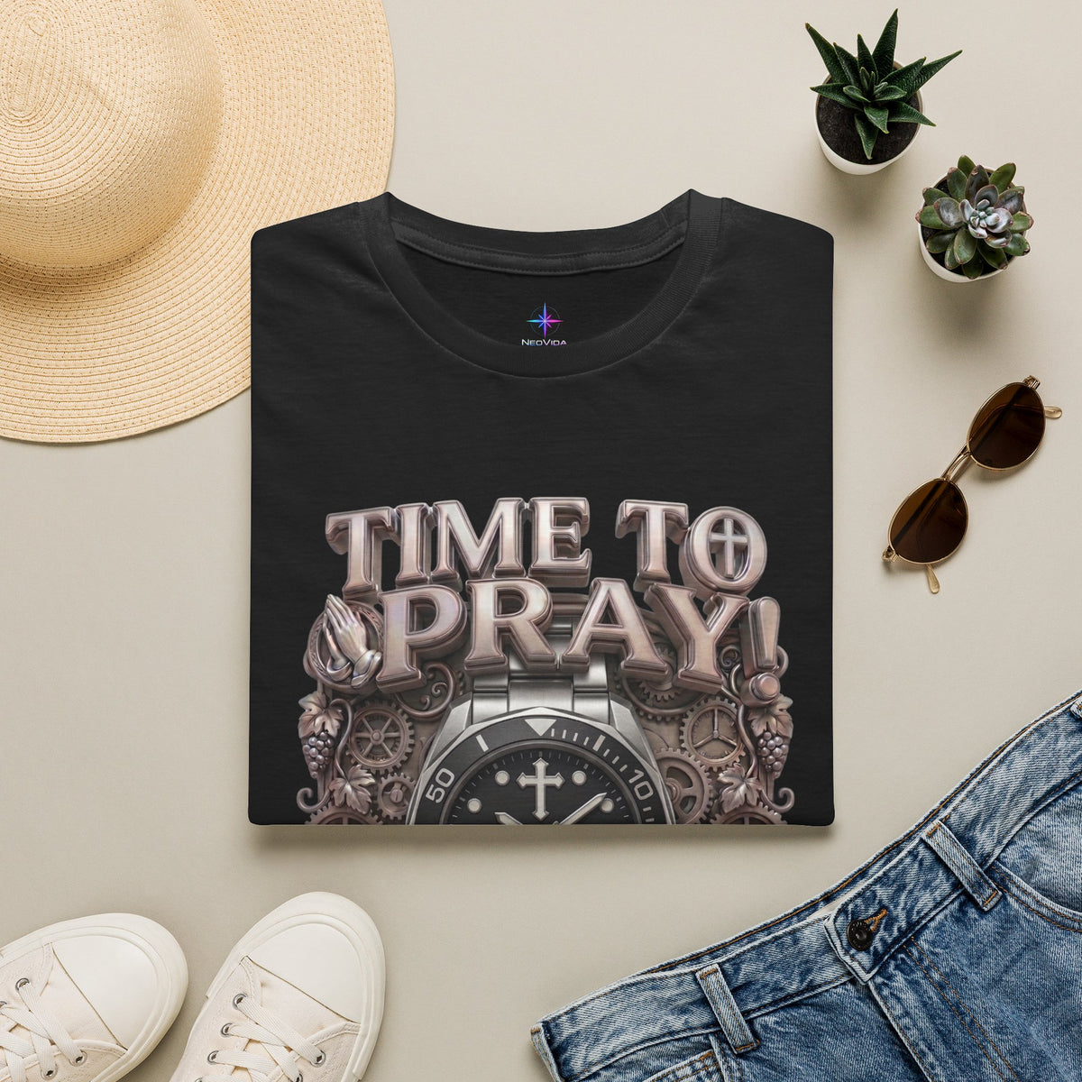 Time to Pray Steel Diver Graphic T-Shirt