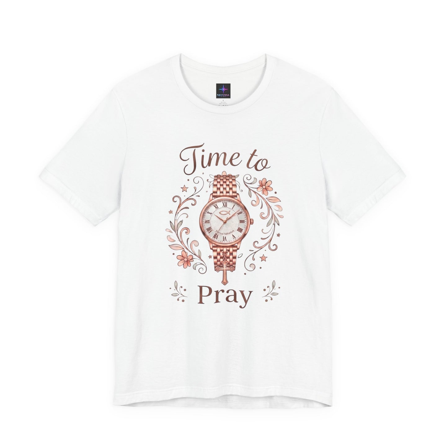 Time To Pray Ladies Watch Lover T-Shirt | Christian Graphic Tee