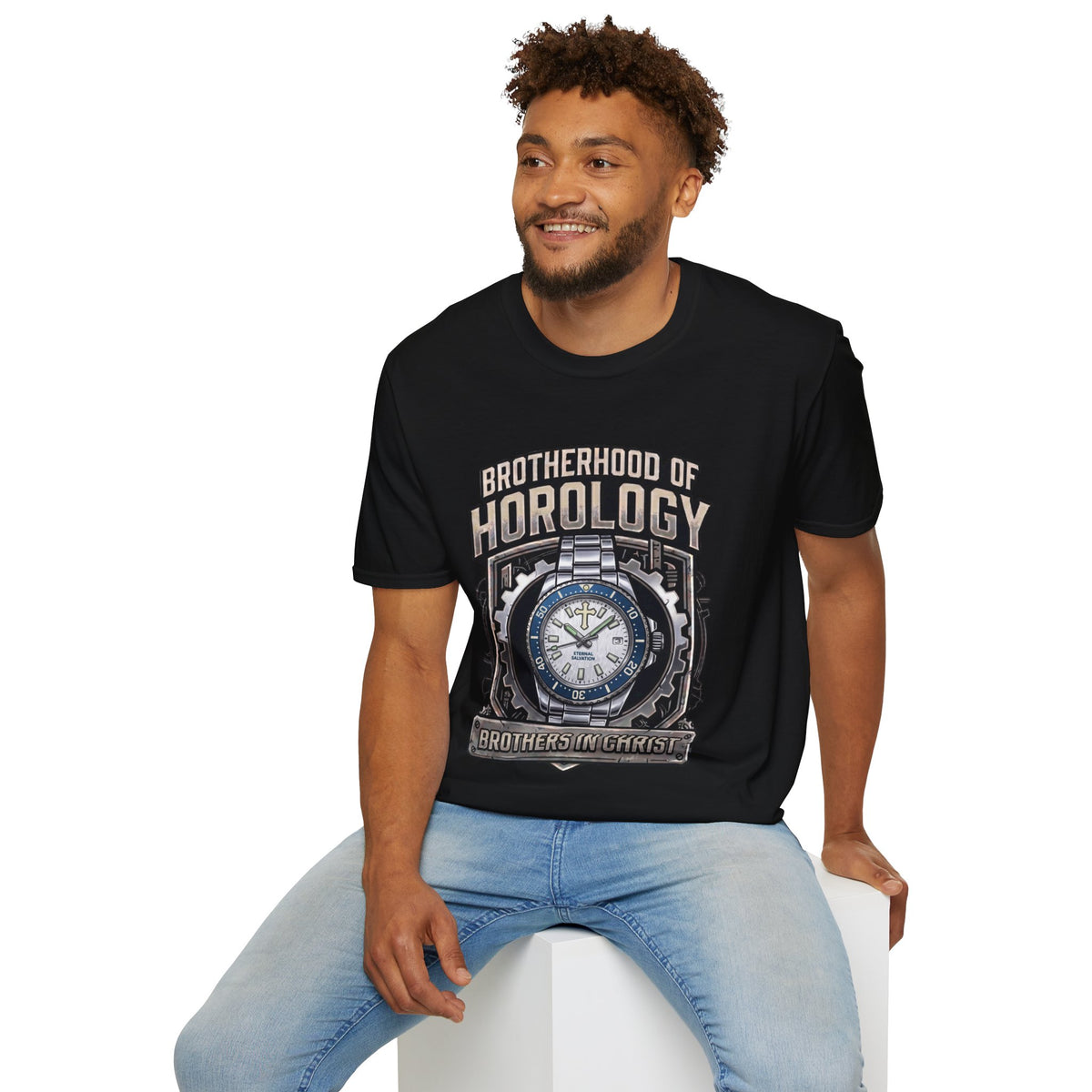 Brotherhood of Horology Heavyweight Graphic Tee – The Frost & Navy Edition