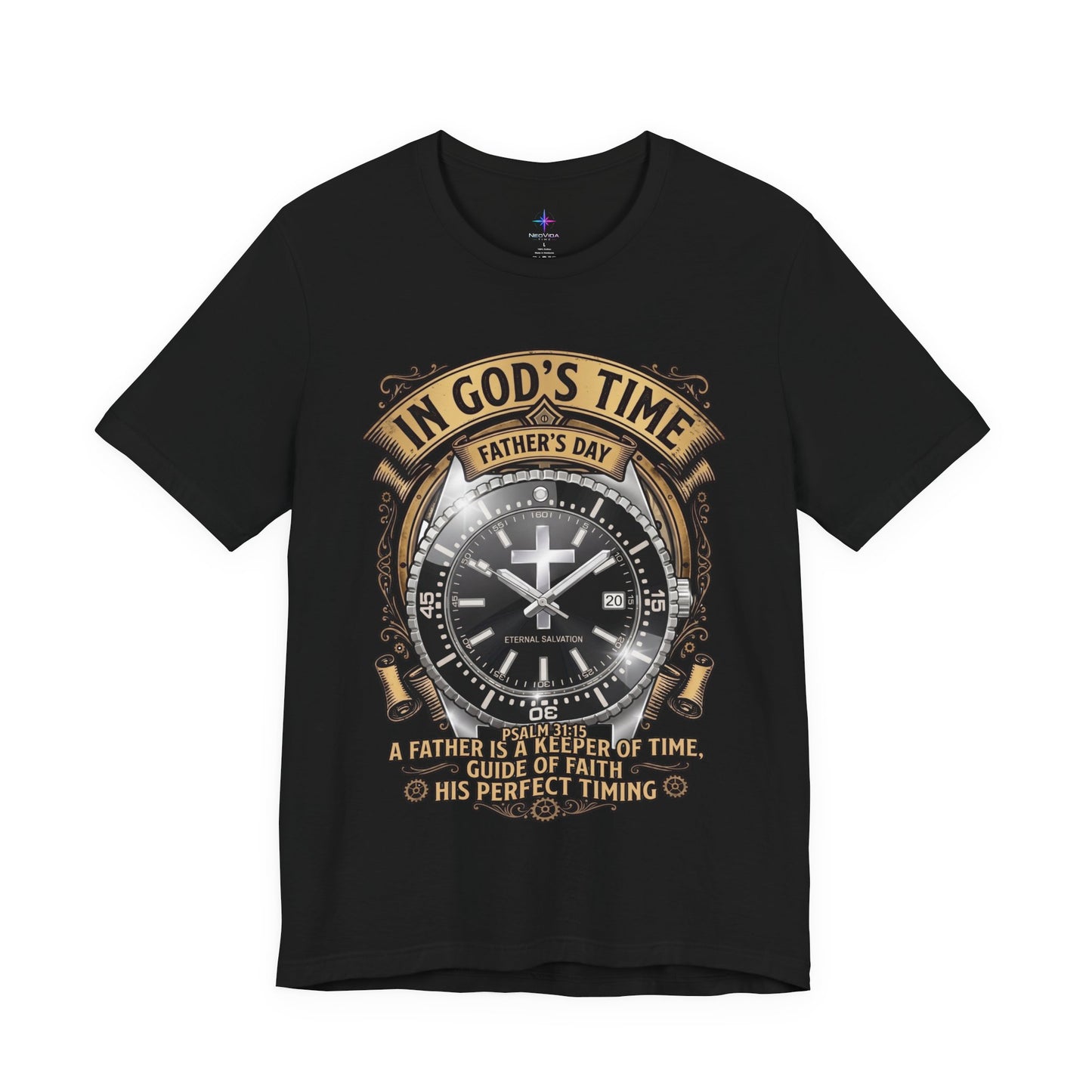 Father's Day In God's Time Watch Lover Diver T-shirt | Christian Faith Tee