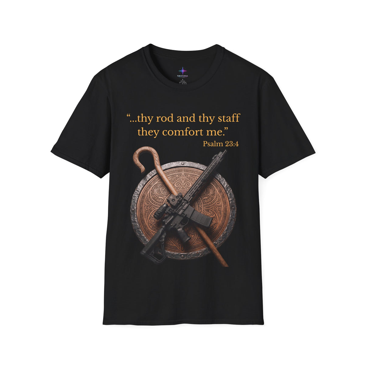 Thy Rod & Thy Staff T-Shirt | Psalm 23:4 Christian EDC Tee
