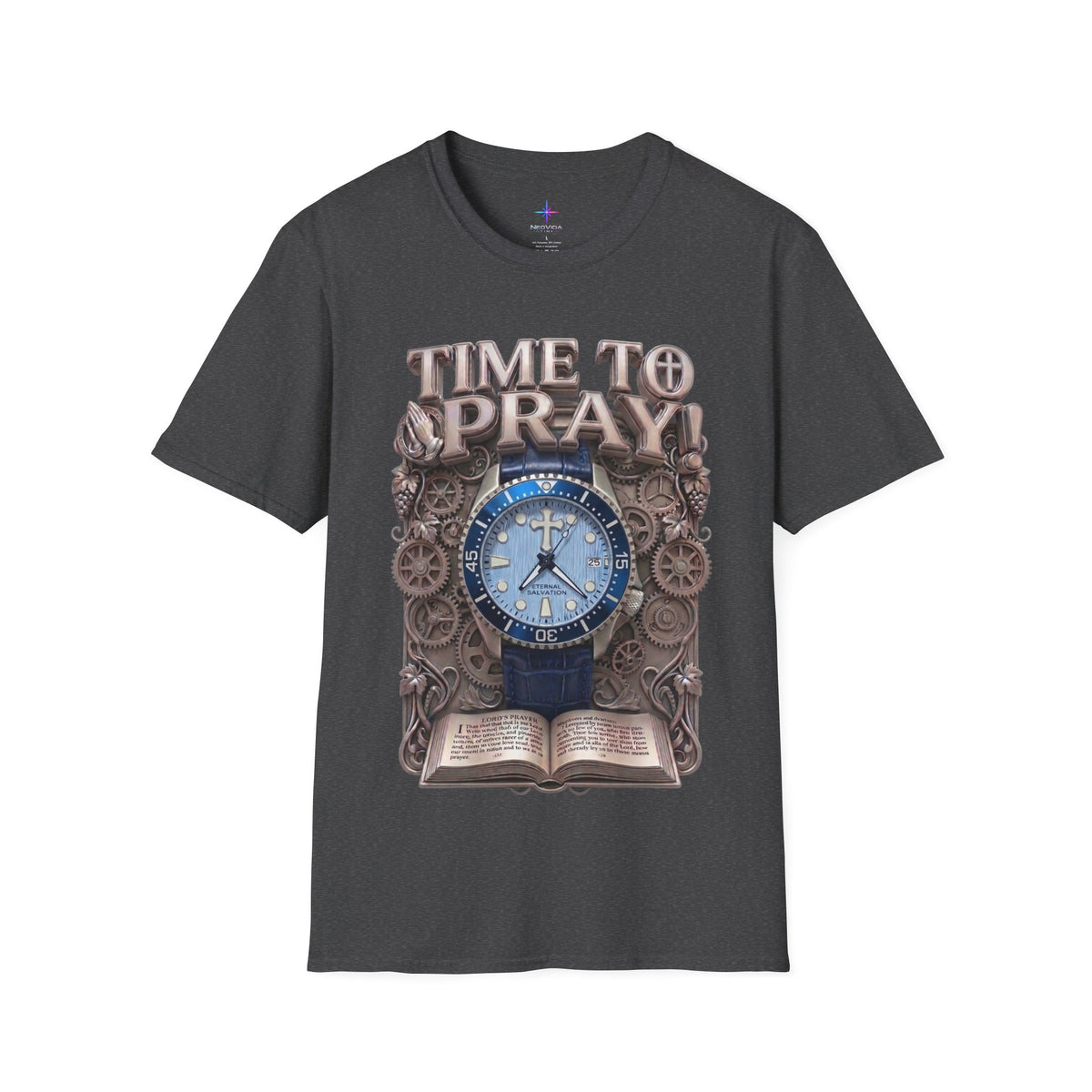 Time to Pray Artisan Diver Graphic T-Shirt