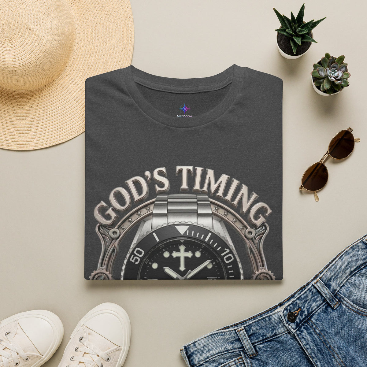 God's Timing Is Perfect Classic Diver Watch Graphic T-Shirt
