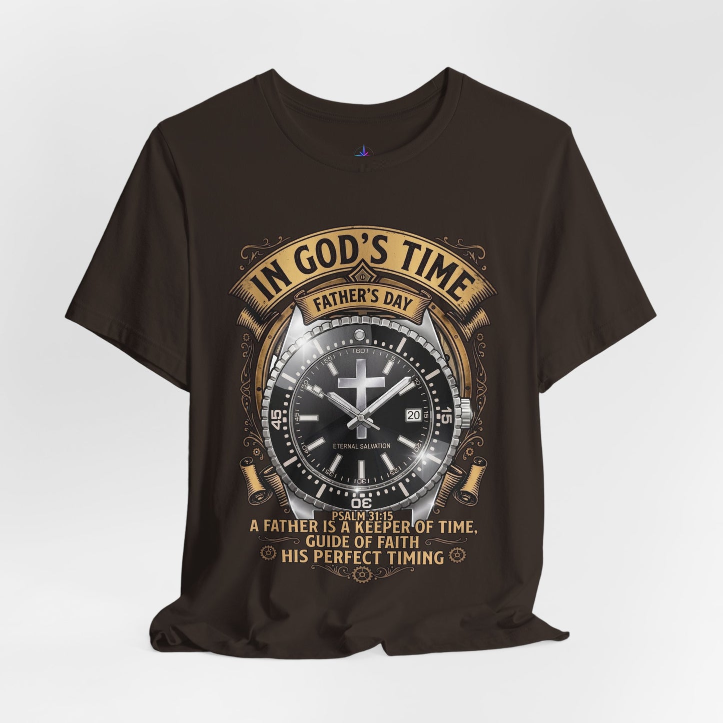 Father's Day In God's Time Watch Lover Diver T-shirt | Christian Faith Tee