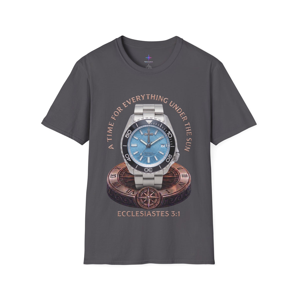 A Time for Everything Sky Blue Diver Graphic T-Shirt