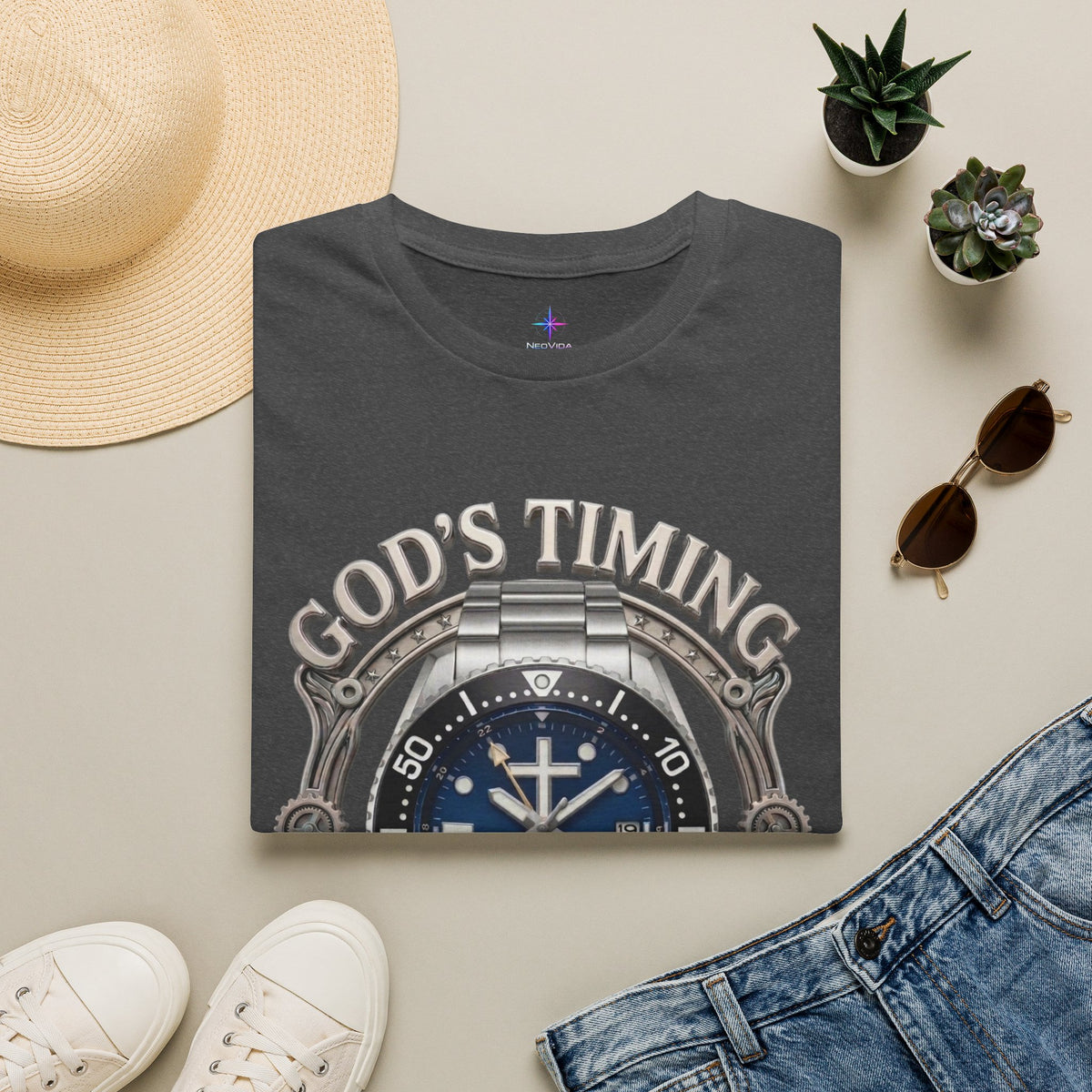 God's Timing Is Perfect GMT Watch Graphic T-Shirt