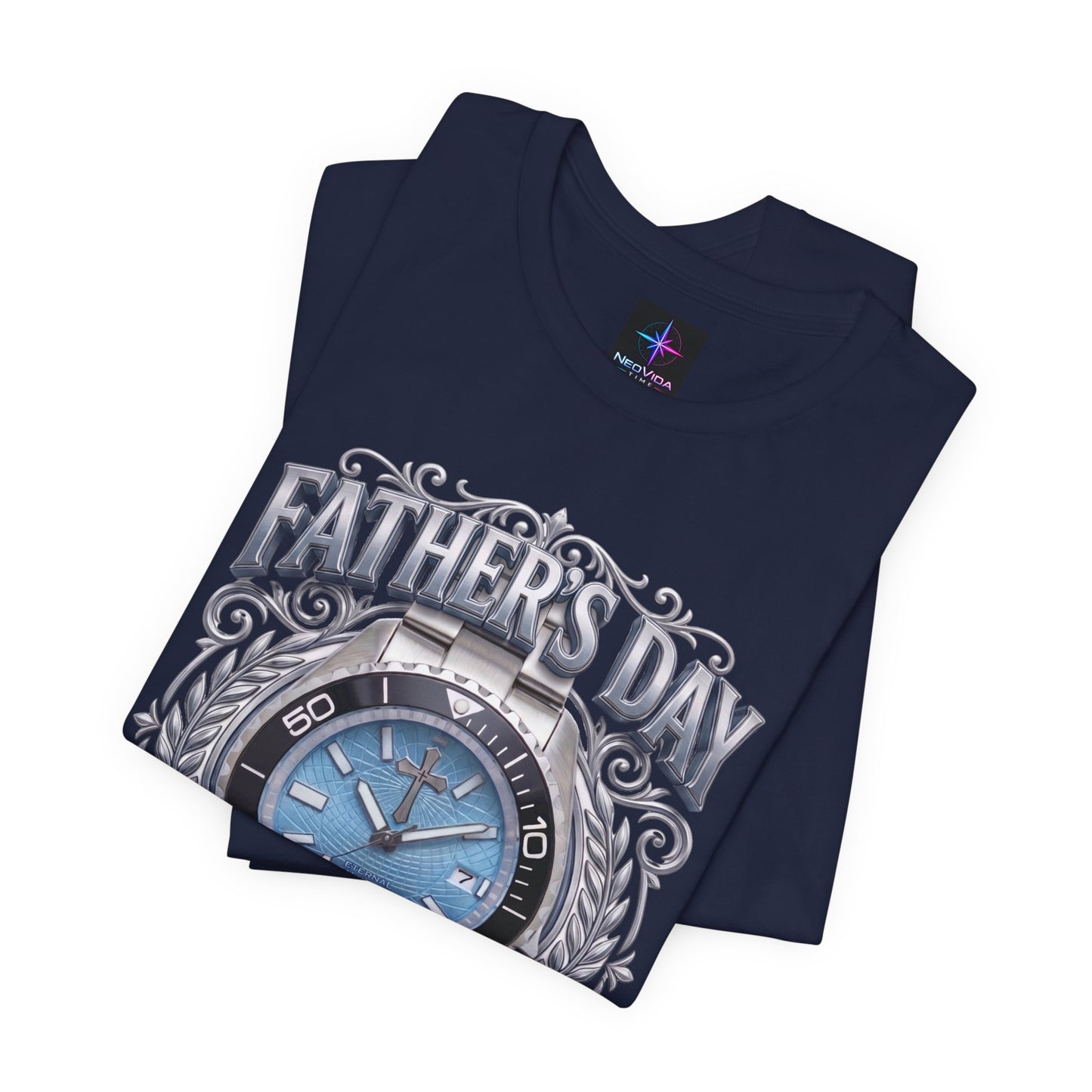 Father's Day His Timing Is Perfect Christian Blue Dive Watch Lover T-Shirt | Legacy of Faith