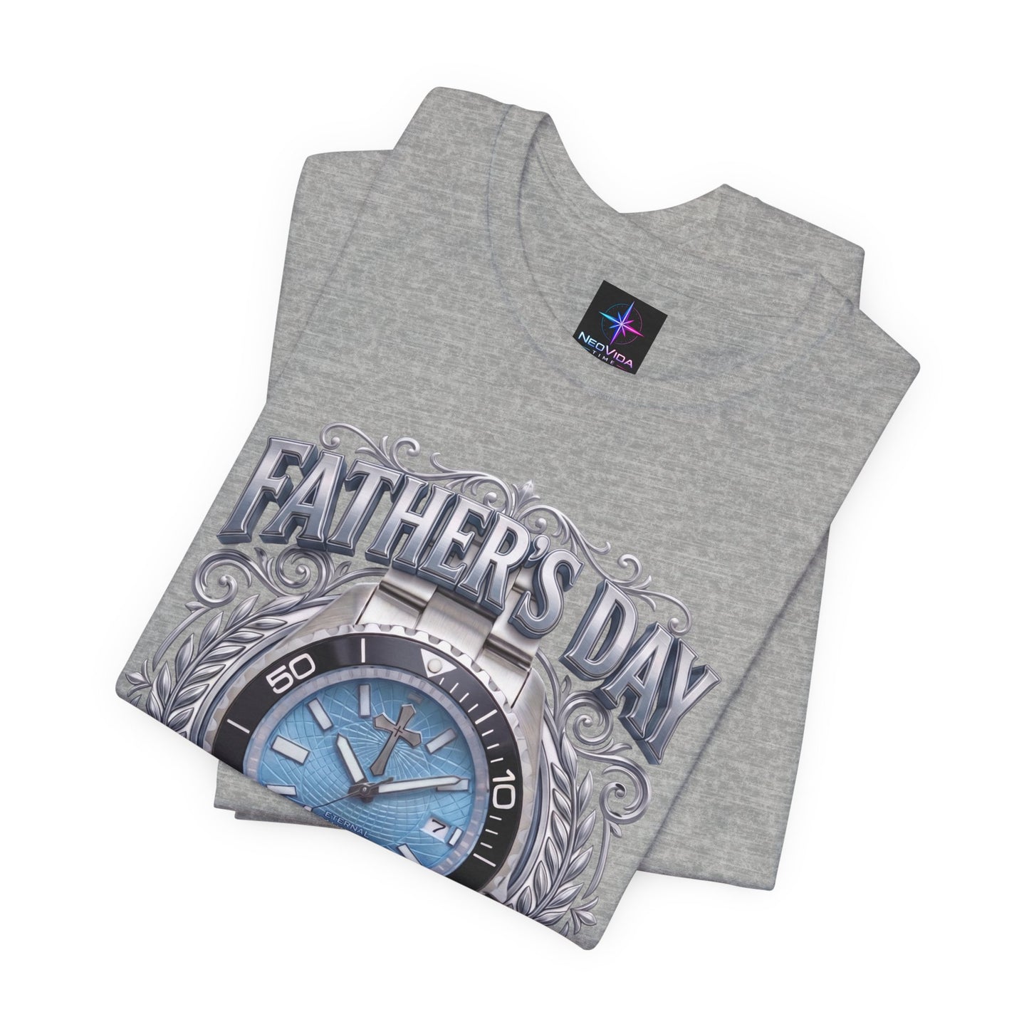 Father's Day His Timing Is Perfect Christian Blue Dive Watch Lover T-Shirt | Legacy of Faith
