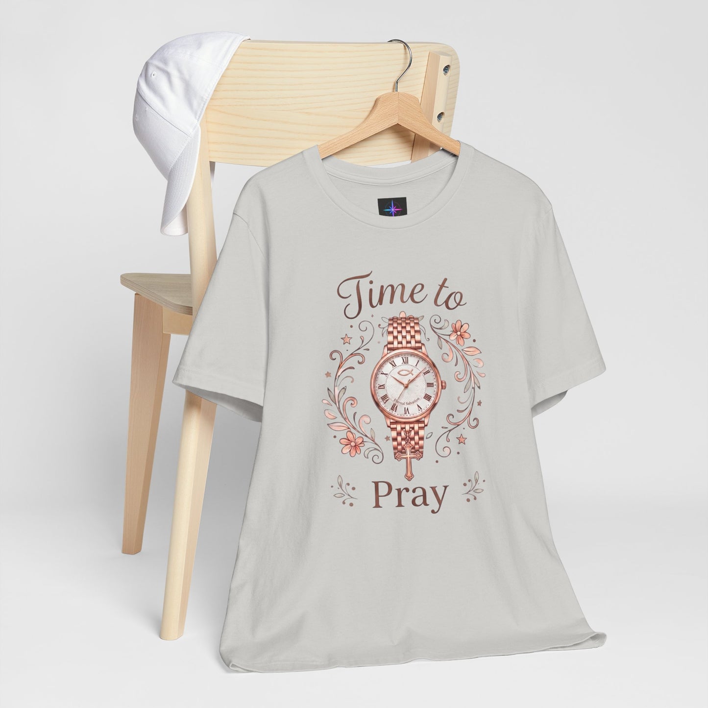 Time To Pray Ladies Watch Lover T-Shirt | Christian Graphic Tee