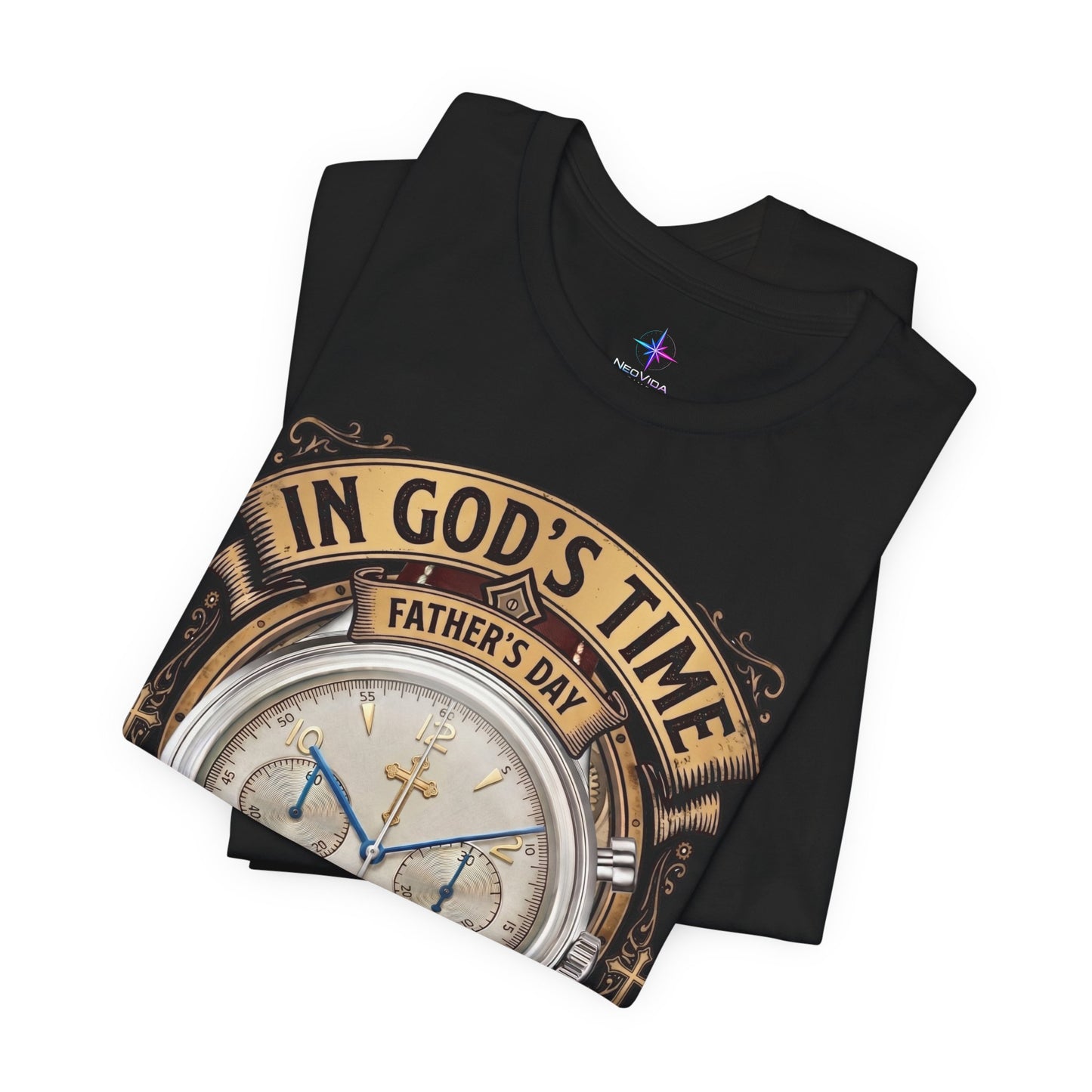 Father's Day In God's Time Watch Lover Chrono T-shirt | Christian Faith Tee