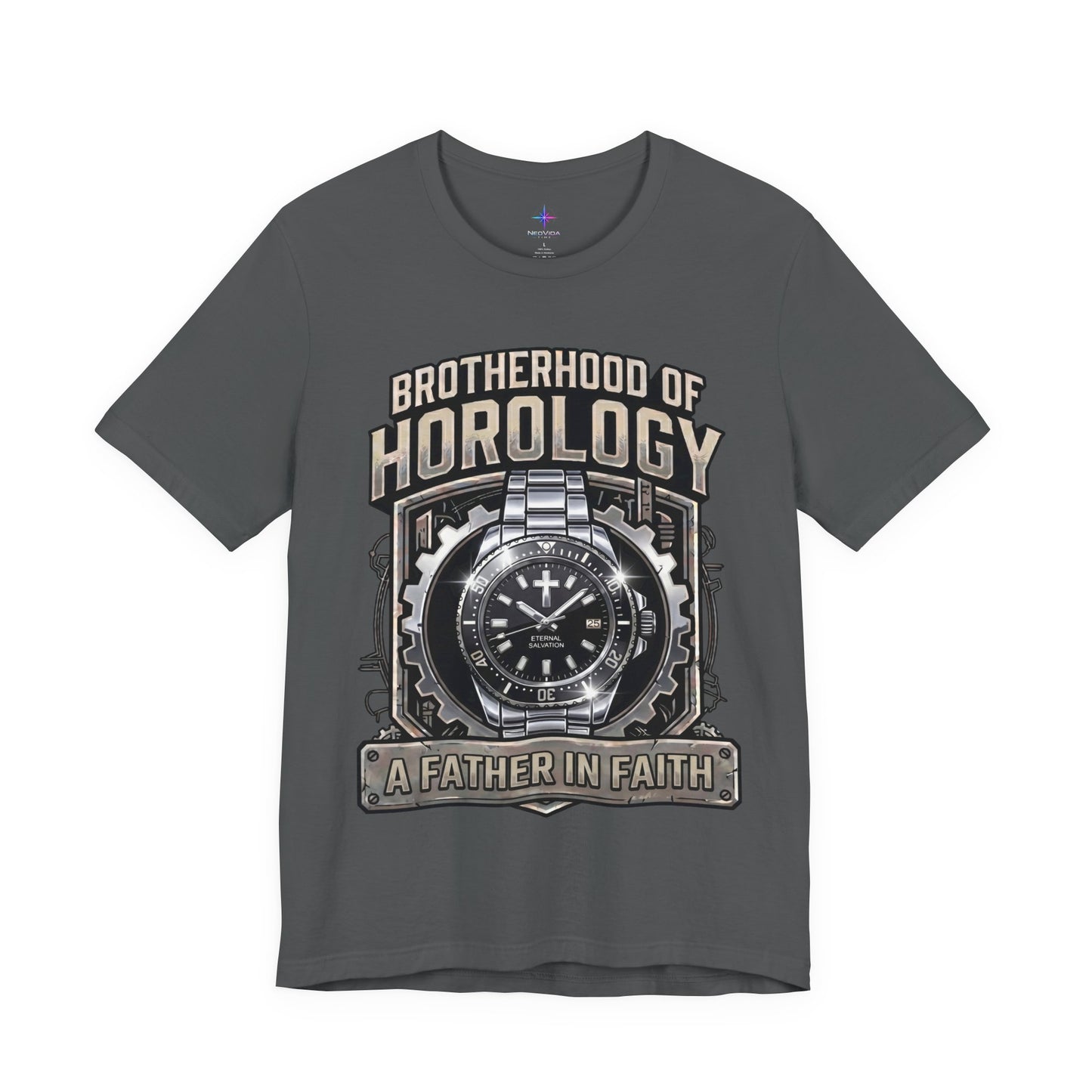 Father's Day Brotherhood of Horology Christian Dive Watch Lover T-Shirt | A Father in Faith graphic tee