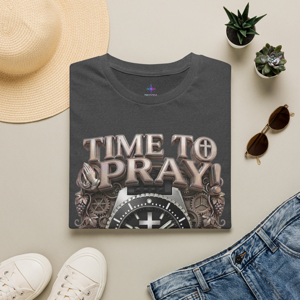 Time to Pray Tactical Diver Graphic T-Shirt