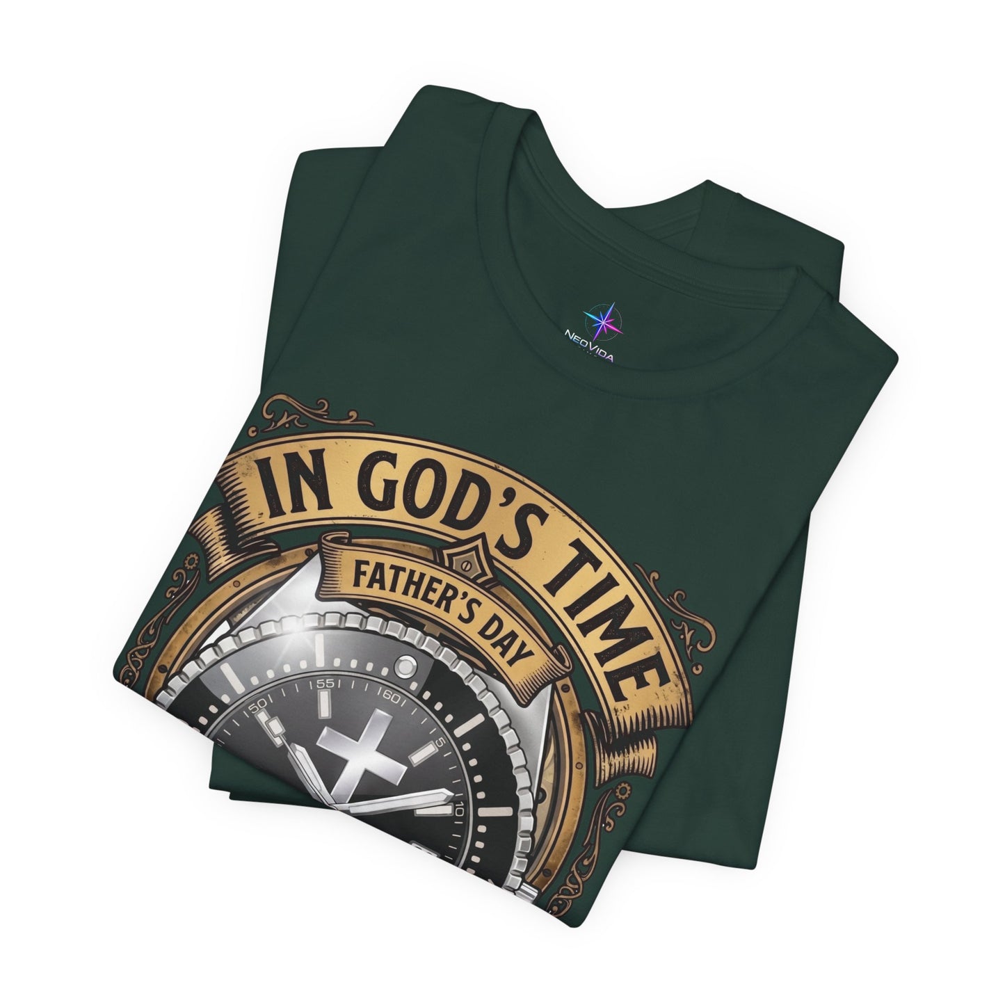 Father's Day In God's Time Watch Lover Diver T-shirt | Christian Faith Tee