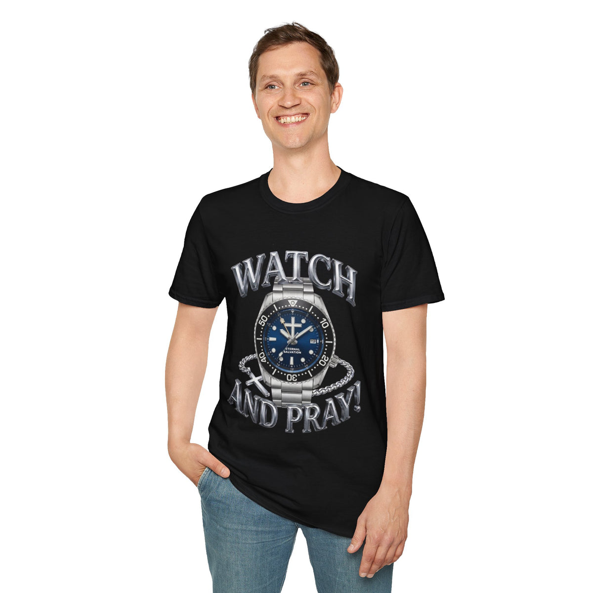 Watch and Pray! Heavyweight Graphic Tee – The GMT Sunburst Edition