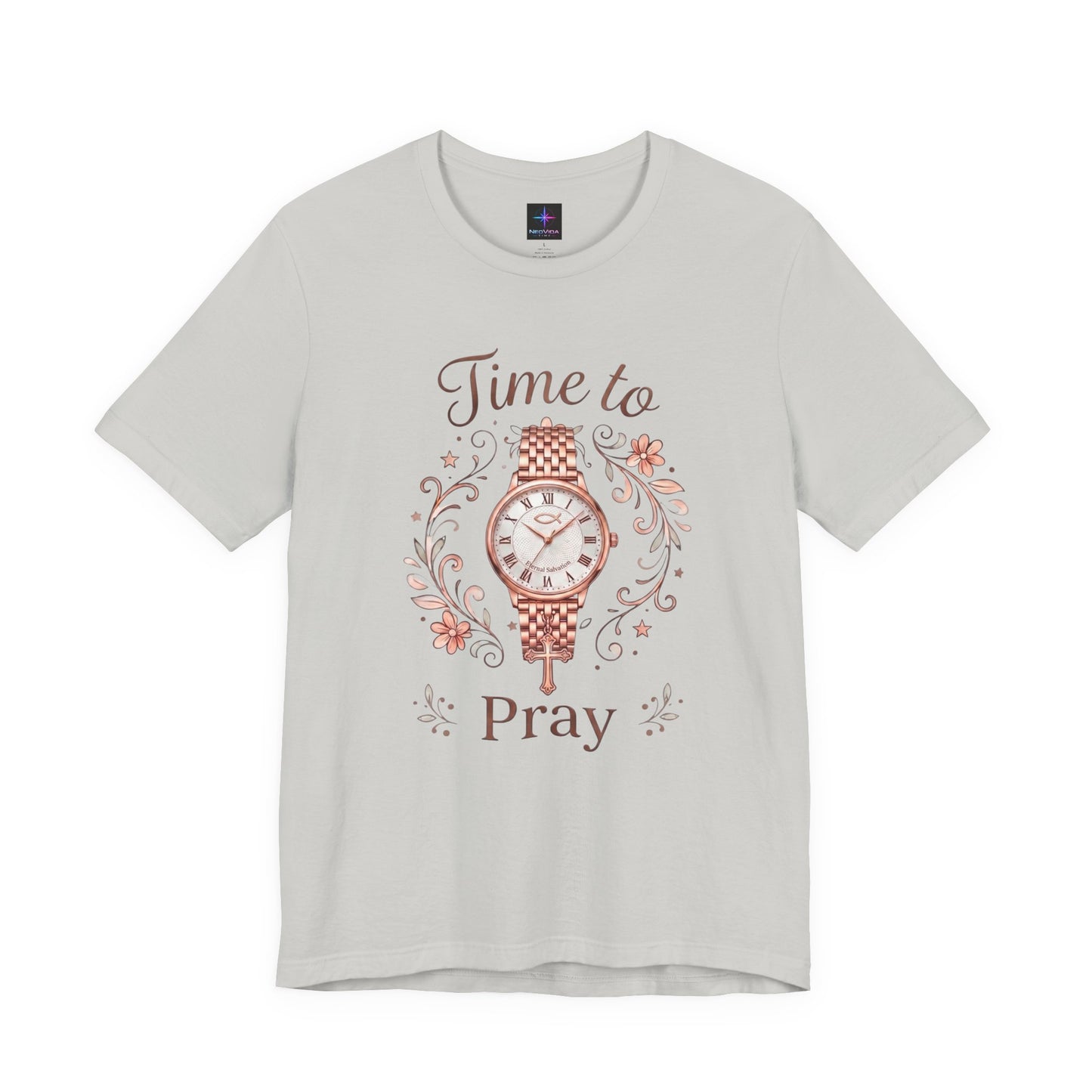 Time To Pray Ladies Watch Lover T-Shirt | Christian Graphic Tee