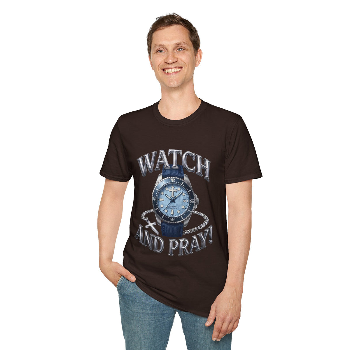 Watch and Pray! Heavyweight Graphic Tee – The Ice Wave Edition