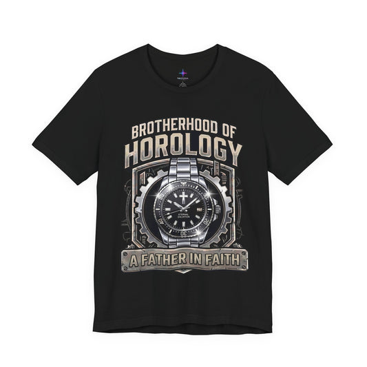 Father's Day Brotherhood of Horology Christian Dive Watch Lover T-Shirt | A Father in Faith graphic tee