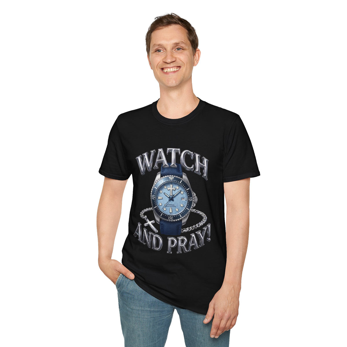 Watch and Pray! Heavyweight Graphic Tee – The Ice Wave Edition