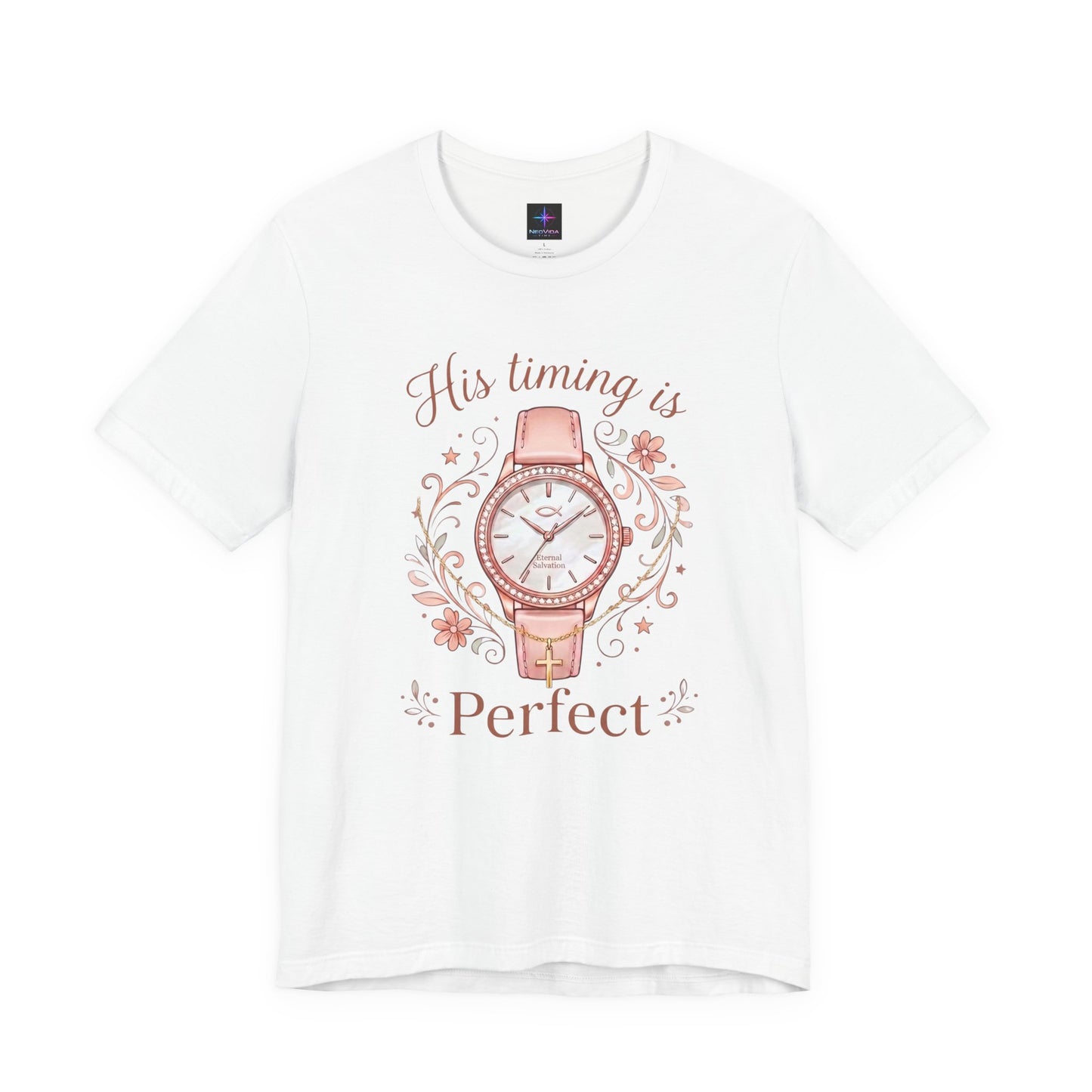 His Timing Is Perfect Ladies Watch Lover T-Shirt | Christian Graphic Tee