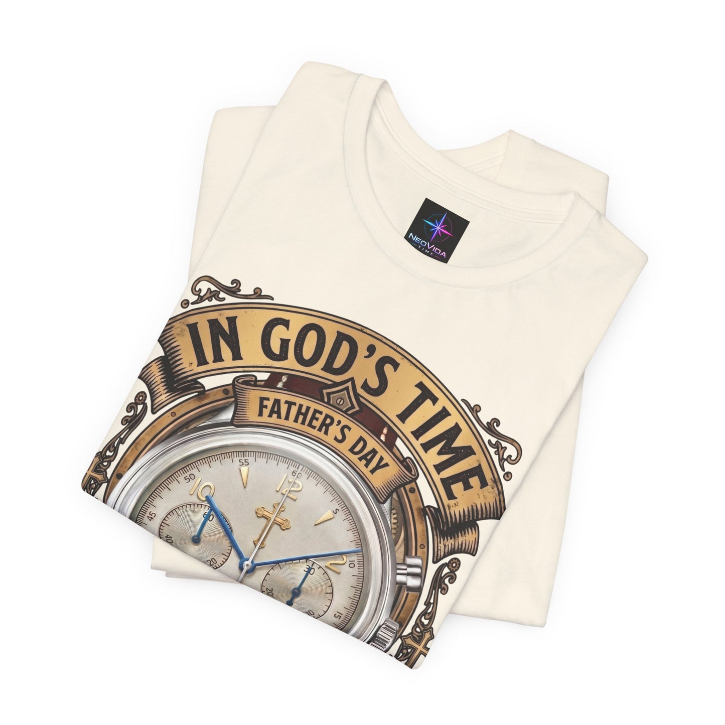 Father's Day In God's Time Watch Lover Chrono T-shirt | Christian Faith Tee