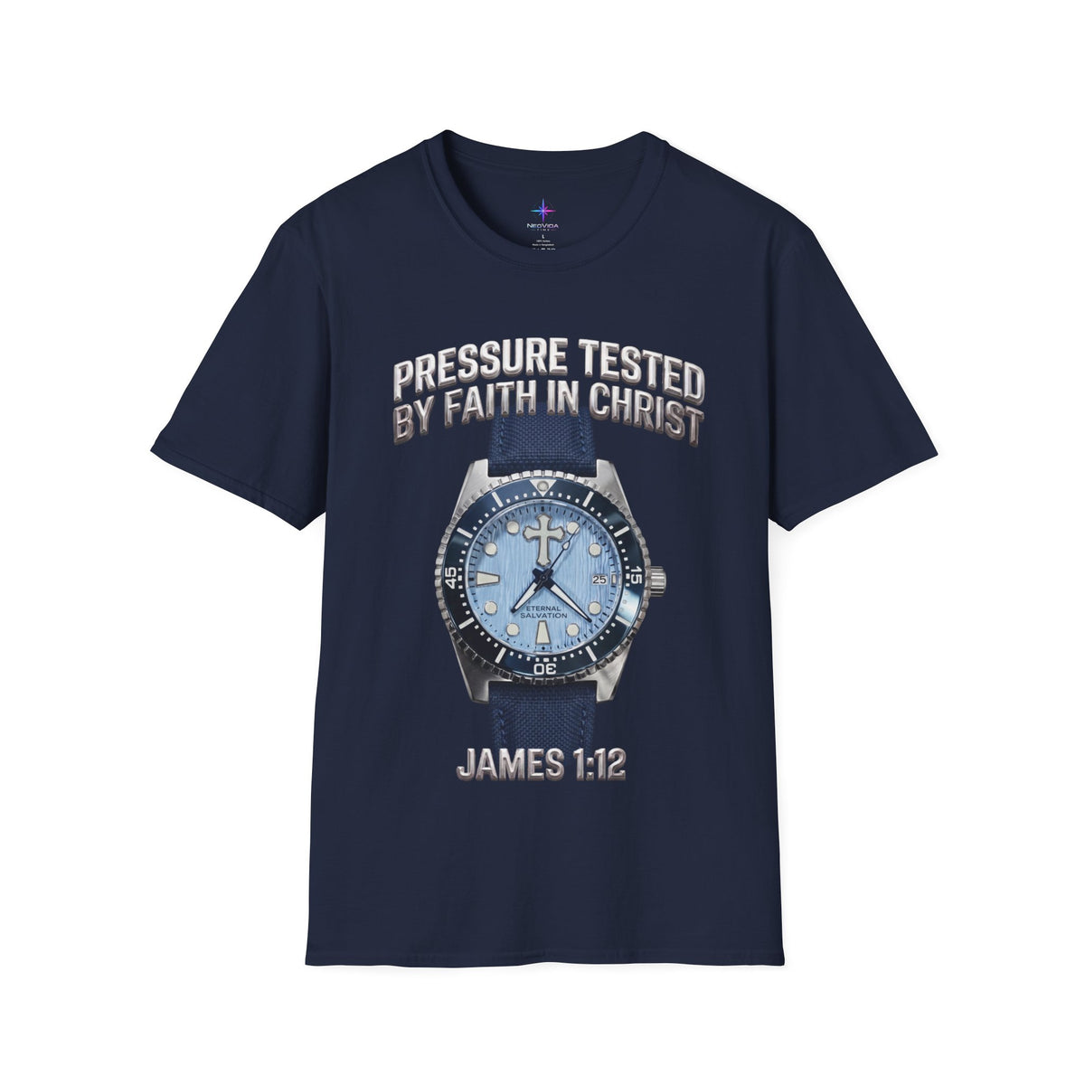 Pressure Tested by Faith In Christ Heavyweight Tee – Ice Wave Diver Edition
